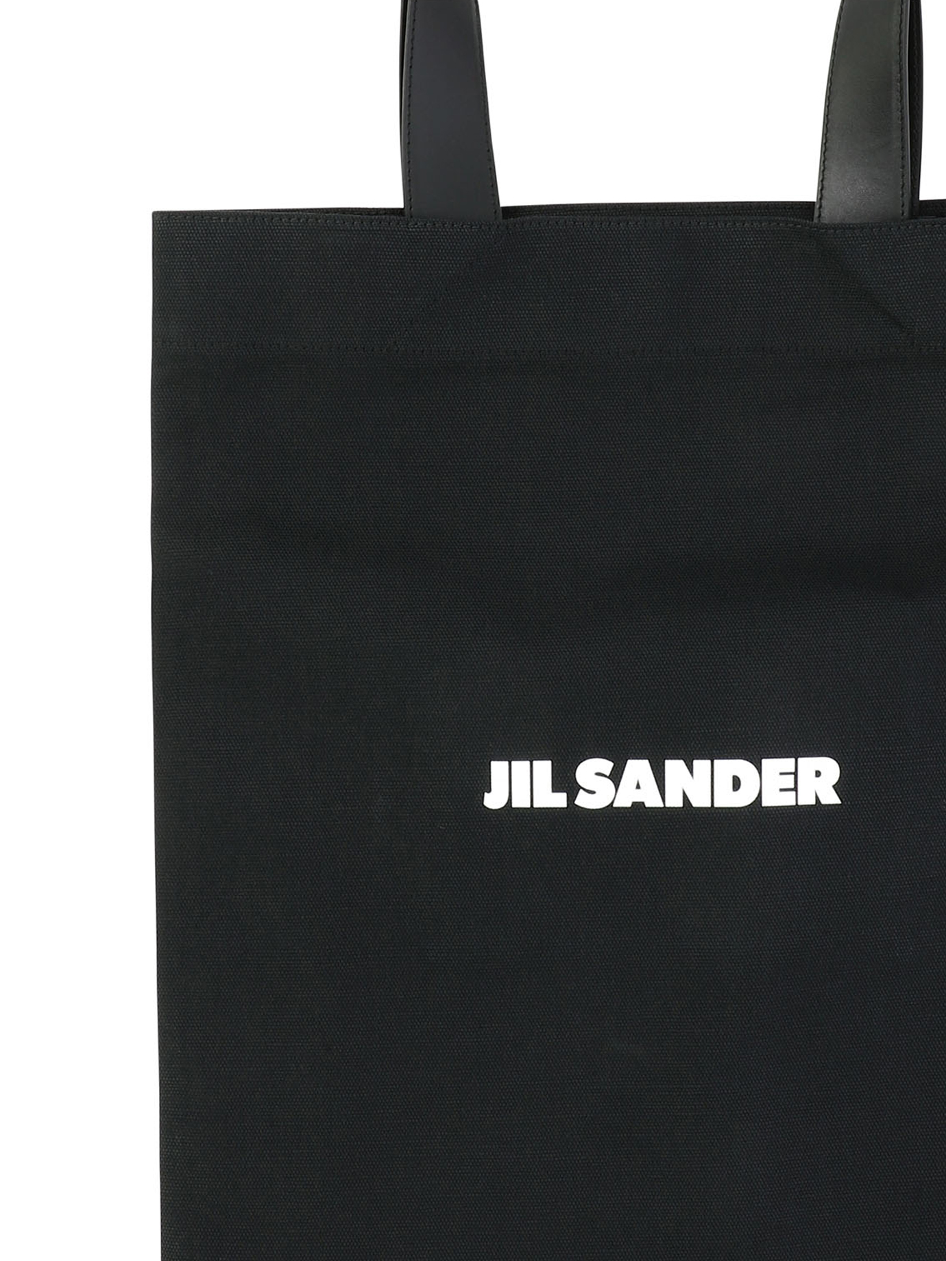 JIL SANDER Black   Tote bag with logo